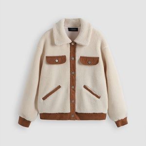 Cream Sherpa and Tan Suede Jacket NWT - From Cider